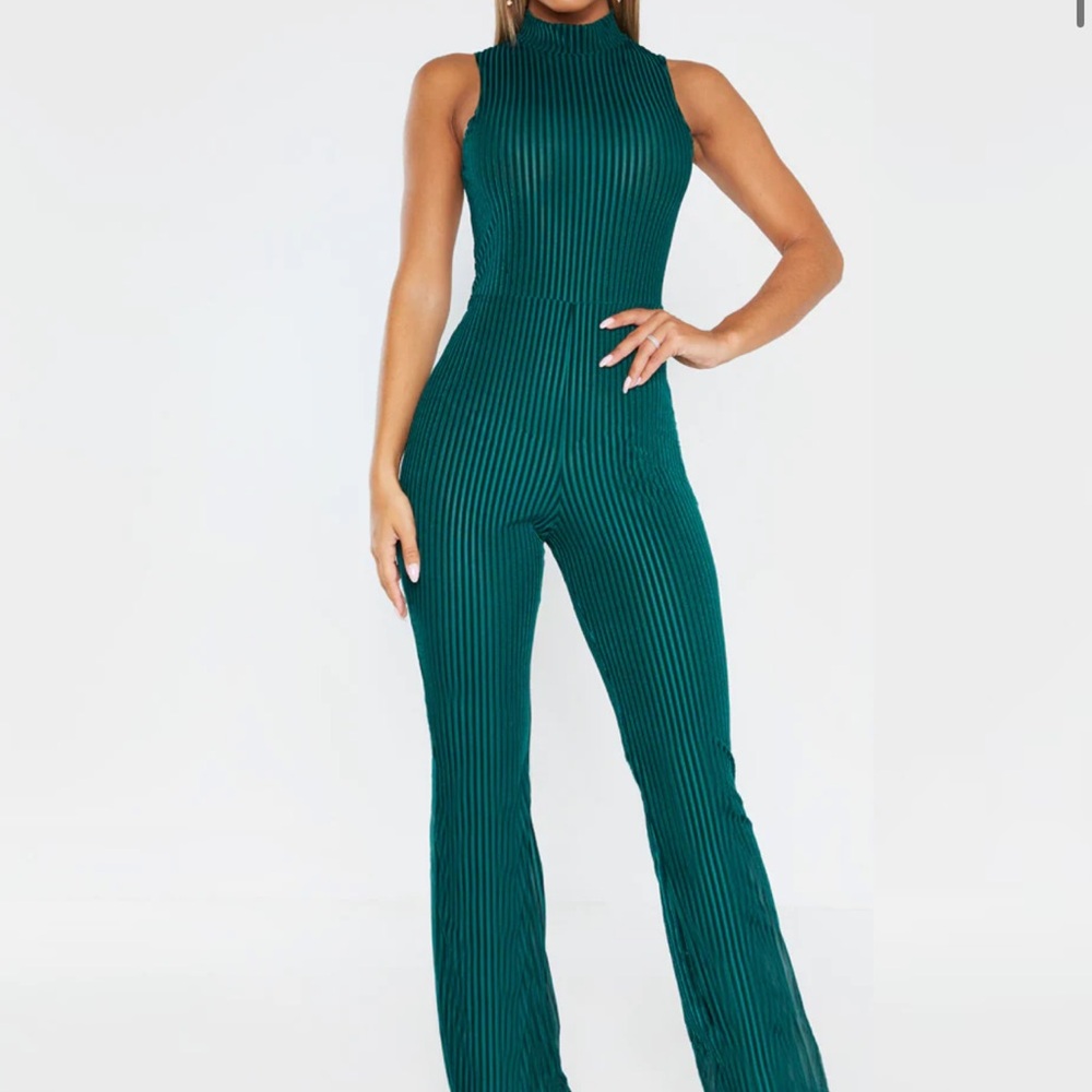 Sleeveless Teal Jumpsuit